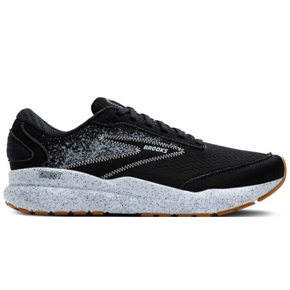 Women's Brooks Ghost 16, Black/Blackened Pearl/White, 9 B Medium