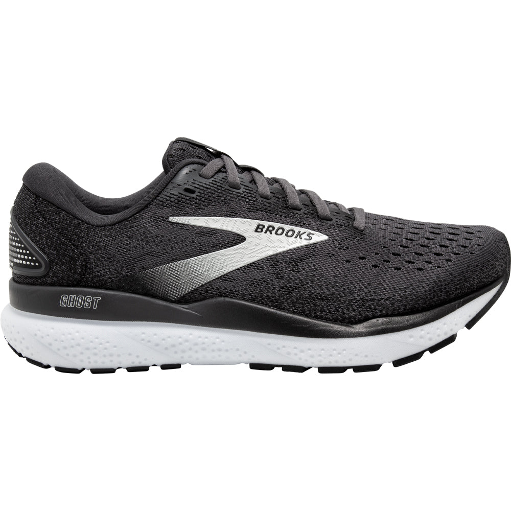 Women's Brooks Ghost 16, Black/Grey/White, 6.5 B Medium